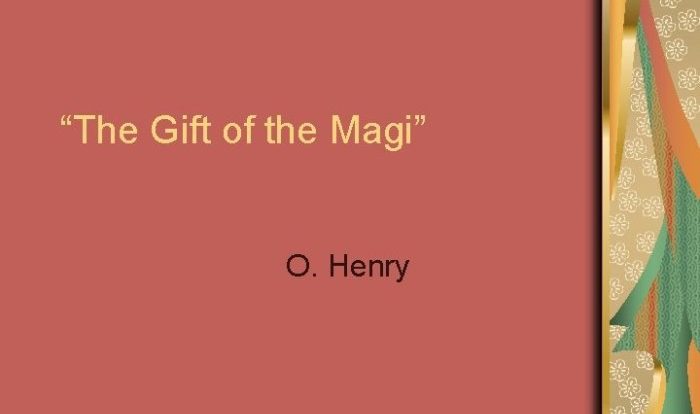 Allusion in the gift of the magi